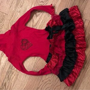 Nannette Red Ribbed Fabric